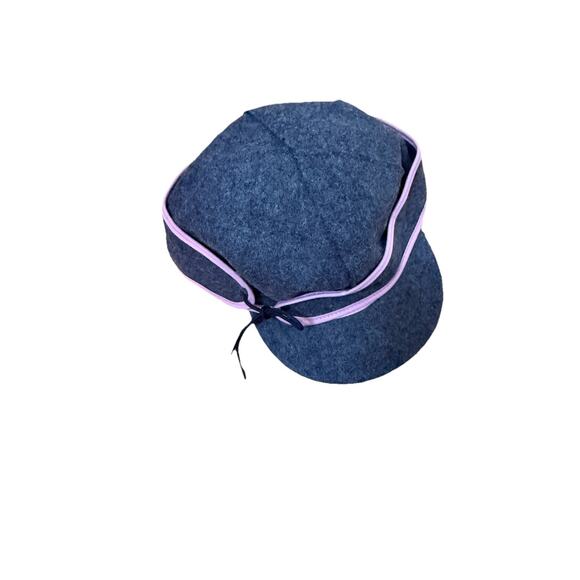 STORMY KROMER Women’s Wool Blend Gray with Pink Trim Cap Adult Size 7 1/4 - Picture 1 of 10